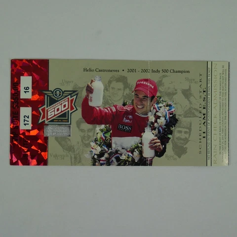 2003 Indianapolis 500 Ticket Stub Credential VIP Suite 172 #16 Cover