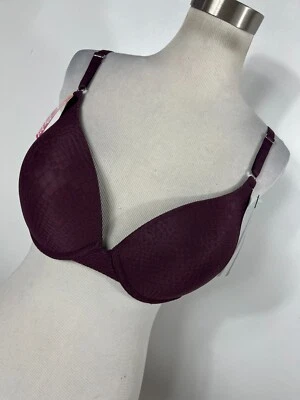 Nuevo Sujetador Vanity Fair 38C 38 C Púrpura Ciruela Push Up Con Aros Ego Boost Mujer B3 Foto 1 de 4