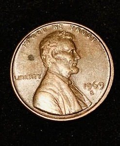 1969-S Lincoln memorial cent, RPM Error Floating Roof. Rare - Picture 1 of 5