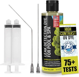 Kit de tinte para detección de fugas en piscina - con 2 aplicadores de precisión - Hecho en EE. UU. - Súper - Imagen 1 de 12