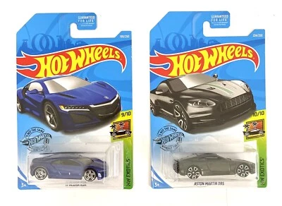 Coches Hot Wheels Exotics Serie 2 Nuevos en Caja: Aston Martin DBS, 17 Acura NSX Foto 1 de 2