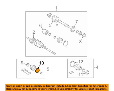 Abrazadera de ejes de transmisión de suspensión delantera TOYOTA OEM 07-15 ES350, Venza 4234506240 Foto 1 de 2