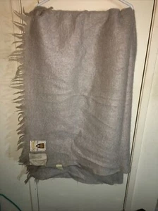 Vintage Mohair Blanket Toison D’or 100% Mohair Cream Made in France 51”x70” - Picture 1 of 7