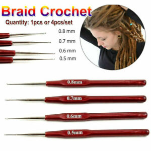 Crochet Needle Latch Hook with Wooden Handle Craft//Hair Extension HXNCR