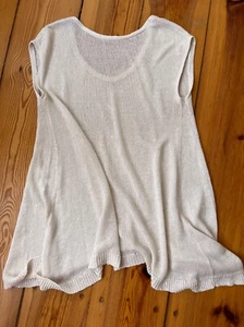 Brunello Cucinelli Pullover Seide Leinen creme sequin Pailletten Gr. S A-Linie - Bild 1 von 9