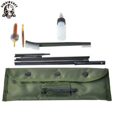10 Piece .22 22LR .223 556 Rifle Gun Cleaning Kit Nylon Brush Cleaner Rod +Pouch