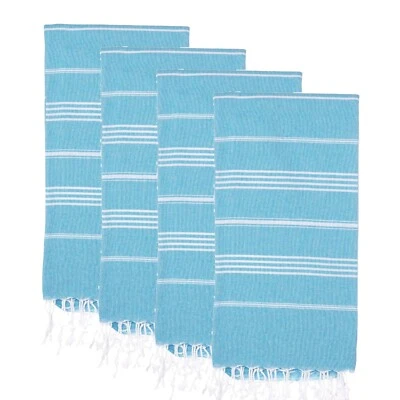 Juego de 4 toallas de playa turcas (38" x 71") | Toalla turca extra grande 100 % algodón Foto 1 de 4