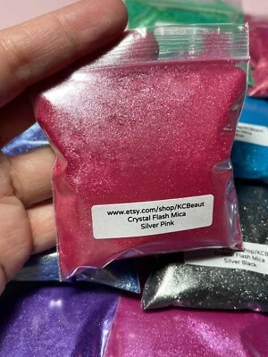 Crystal Flash PEARL MICA PIGMENT SOAP COSMETIC GRADE COLORANT PEARLESCENT POWDER - Image 1 of 4