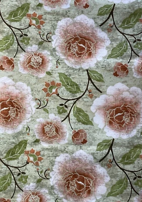 Peonías Indias Peacock 2015 rosa floral de Suzanne Nicoll tela - 2 yardas Foto 1 de 4