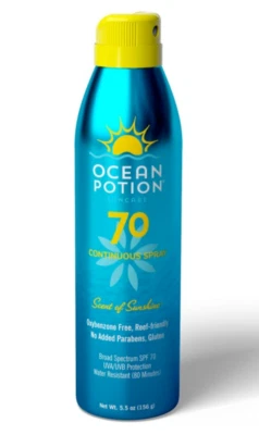 1 Ocean Potion SPF 70 Sunscreen Continuous Spray Scent of Sunshine UVA/UVB, 8/25 - Image 1 of 3