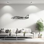 F-14 Tomcat Silhouette Metall Wandkunst, Flugzeug Silhouette Wanddekor