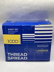THREAD SPREAD 100% Pure Egyptian Cotton Queen Size Sheets - 1000 High Thread - Picture 1 of 7