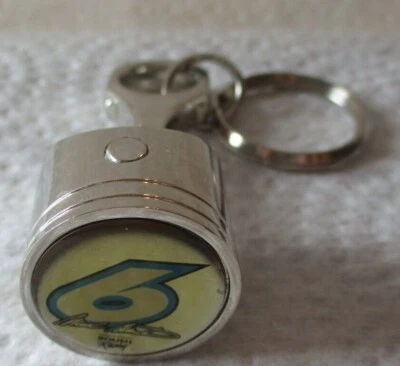 Mark Martin # 6 CHROME PISTON METAL KEYCHAIN ! FAST SHIPPING ! - Image 1 of 2
