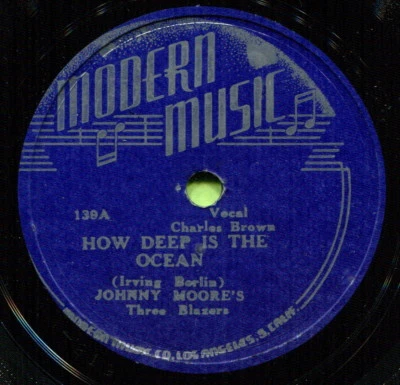 JOHNNY MOORE (How Deep Is The Ocean / You Showed Me) R&B/SOUL 78  RPM  RECORD - Image 1 of 2