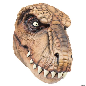 T-Rex Latex Mask Dinosaur Fancy Dress Up Halloween Adult Costume Accessory - Picture 1 of 1
