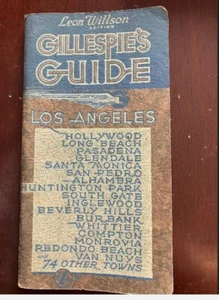 1940 Gillespie’s Street Guide Los Angeles Hollywood Santa Monica Road Map - Picture 1 of 8