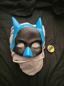 Vintage Batman Rubber Costume Mask w/ Belt Buckle - Picture 1 of 13