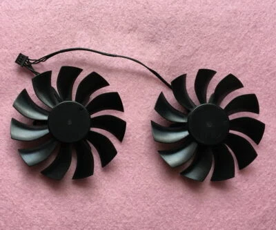 Pair Fans Cooler Fan For EVGA GTX 950 960 970 980 GTX 980Ti PLA09215B12H 87mm - Image 1 of 4