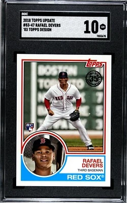 2018 Topps Update #47 Rafael Devers 1983 Design Rookie SGC 10 GEM MINT RC - Image 1 of 2
