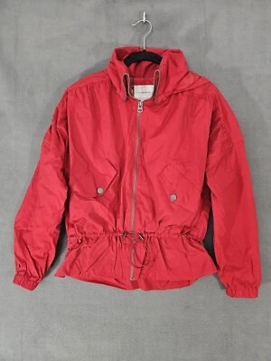 Cortavientos Lucky Brand para mujer talla XS rojo cremallera completa con capucha corta Y2K Foto 1 de 4