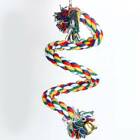 Pet Parrot Rotary Ladder Cotton Rope Knots Accessories Multicolor Bite Toy CF