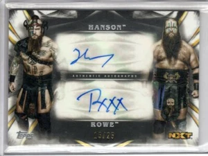 2019 Topps WWE Undisputed Auto HANSON/ROWE Dual AUTOGRAPH /25 Viking Raiders SSP - Picture 1 of 1