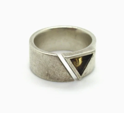 MEGA DESIGNER Ring 925 Silber QUINN Franz Scheurle Turmalin 90s Modernist RG55 - Bild 1 von 4