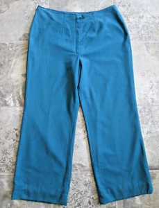 Vintage Young Pendleton Wool Pants 15-16 32x28 High Rise Virgin Wool Teal Blue - Picture 1 of 12