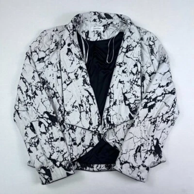 Calvin Klein Women’s Size XL White/Black Marble Designer Open-Front Blazer Coat - Image 1 of 4