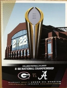 2022 COLLEGE FOOTBALL NATIONAL CHAMPIONSHIP PROGRAM CFP ALABAMA VS GEORGIA CHAMP - Picture 1 of 1