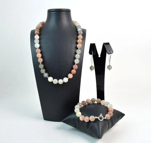 Parure in Argento 925 e Pietra di Luna Multicolor. Made in Italy - Immagine 1 di 1