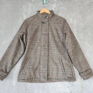Merrell Jacket Womens Size Medium Plaid Herringbone Fleece Lined Aeroblock - Picture 1 of 13