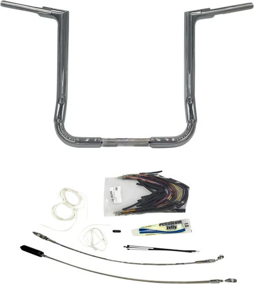 Fat Baggers 1-1/2 pol. Kit de guidão de topo plano EZ Install - Cromado 609116 - Imagem 1 de 3