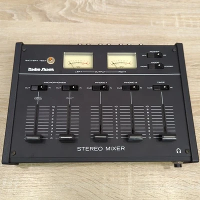 Realistic Radio Shack 32-1101A Stereo Mixer Analog/No Power Cord & Untested - Image 1 of 4