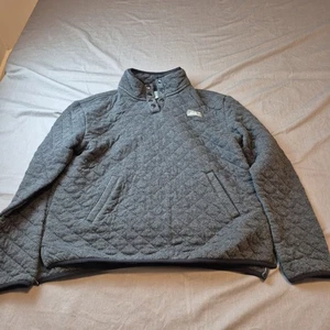 Felpa pullover donna media Eddie Bauer 1/4 snap manica lunga tasche - Foto 1 di 23