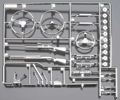 Axial AX80047 Interior Detail Parts Chrome (Steering+Shifter) SCX10 RC Crawler - Image 1 of 3