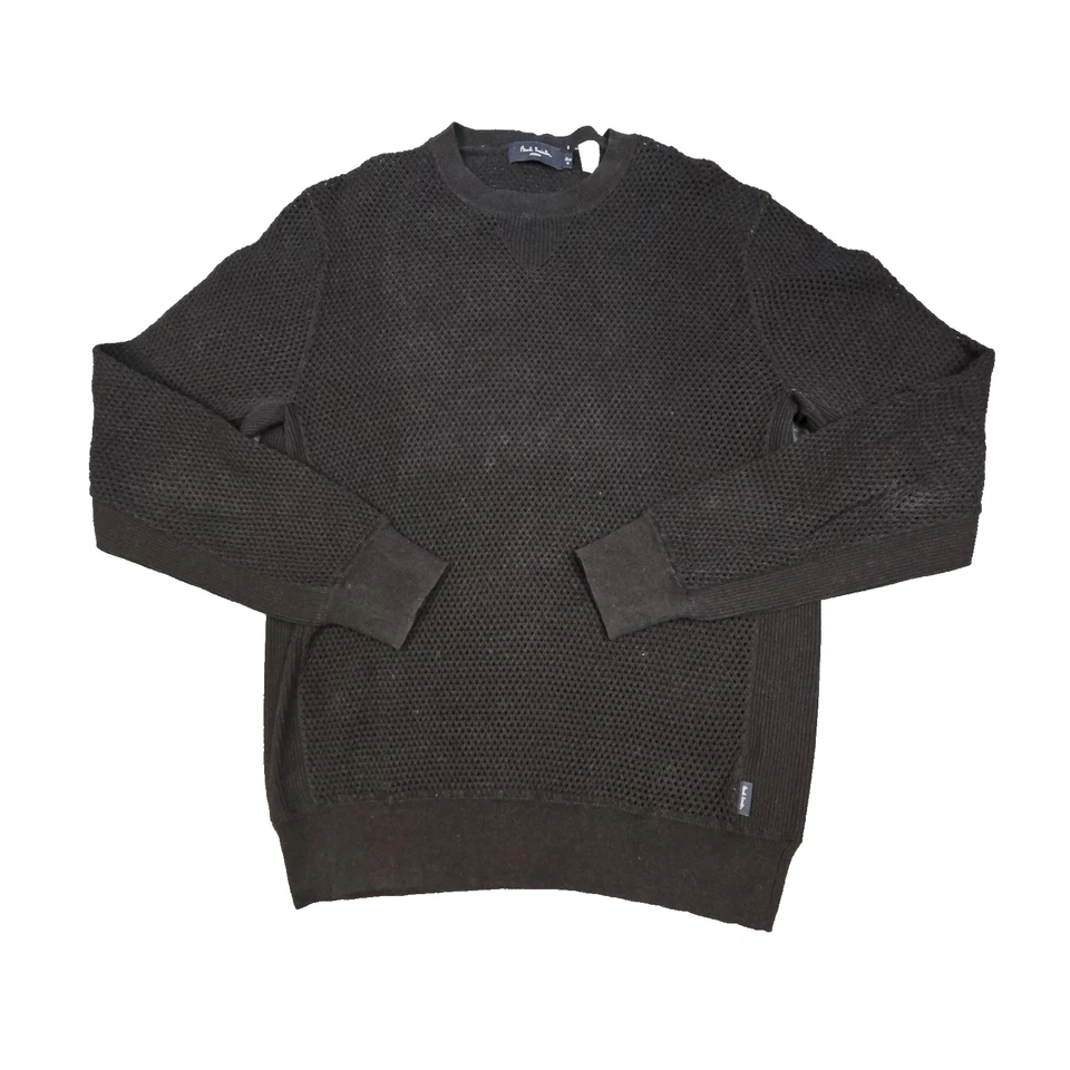 Paul Smith Jumper Mens MEDIUM black crew neck sweater Long Sleeve cotton Size M - image 1 of 4