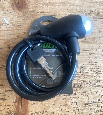 BILDA BIKE NEW BIKE LOCK-FORT MOULTRIE 8MM KEYED STEEL COIL-2 KEYS,40" CABLE- - Image 1 of 3