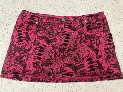 Mini-saia Tripp NYC Ramones Punk rosa estampa gráfica Gabba Gabba Hey M - Imagem 1 de 4