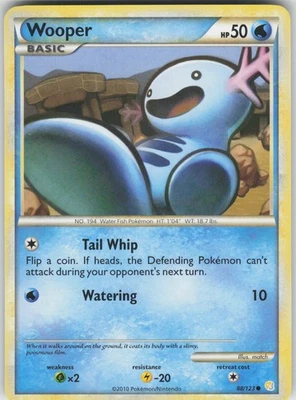 Pokemon Wooper 88/123 HeartGold SoulSilver Common NM - Image 1 of 2
