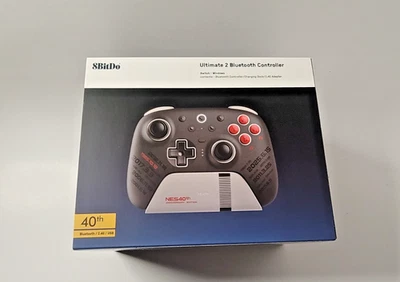 8bitdo 40th Anniversary NES Ultimate 2 Bluetooth Controller Windows New in Box - Image 1 of 4
