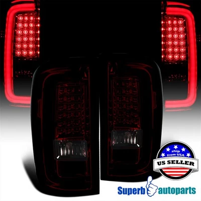 Fit 2014-2018 GMC Sierra 1500 2500HD 3500HD LED Tail Lights Brake Dark Red Smoke Foto 1 de 4