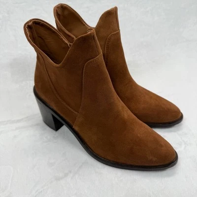 Botines de gamuza Seychelles tacón apilado cuero marrón talla 7 Foto 1 de 4