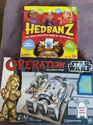 Childrens Board Game Bundle of Star Wars Operation Vintage & Hedbanz Age 6+ VGC - Image 1 of 4