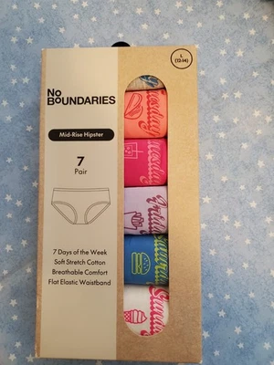 6双无边界中腰时髦尺寸L(12-14)损坏盒免运费WP189 — 第 1/2 张图片