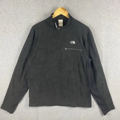 The North Face Fleece Jumper Mens L Black Half Zip Vintage Made In Canada 1990s - Image 1 of 4