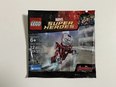 LEGO 5002946 Marvel Super Heroes Iron Man Silver Centurion Minifigure SEALED BAG - Image 1 of 2