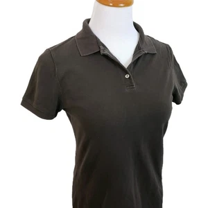 J Crew Womens Vintage Pique Polo Shirt 2006 Cotton Brown Style #74844 Size M - Picture 1 of 7