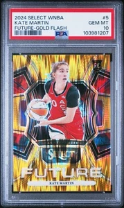 2024 WNBA Select Basketball Future /10 Gold Flash Kate Martin PSA 10 Gem Mint - Picture 1 of 2