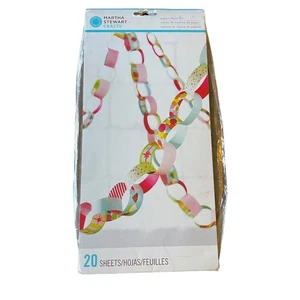 Martha Stewart Crafts Christmas Paper Chain Kit 20 Sheets - Picture 1 of 2